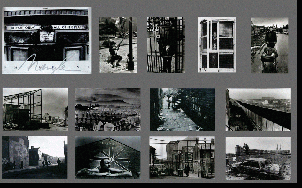 Images from the exhibition 1988 Belfast Only all Other Places  taken during the period 1971-1988